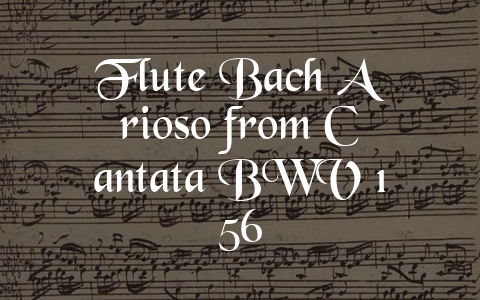 Flute Bach Arioso from Cantata BWV 156