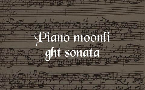 Piano moonlight sonata