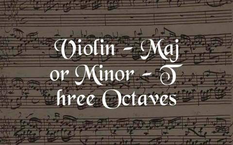 Violin – Major Minor – Three Octaves